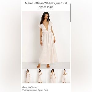 Mara Hoffman Whitney Jumpsuit Agnes Plaid Size Medium